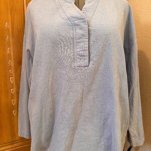 Blue Tab front blouse